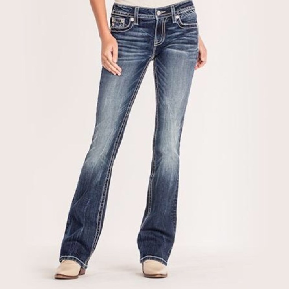 Miss Me Signature Rise Boot Cut Jeans Size 29